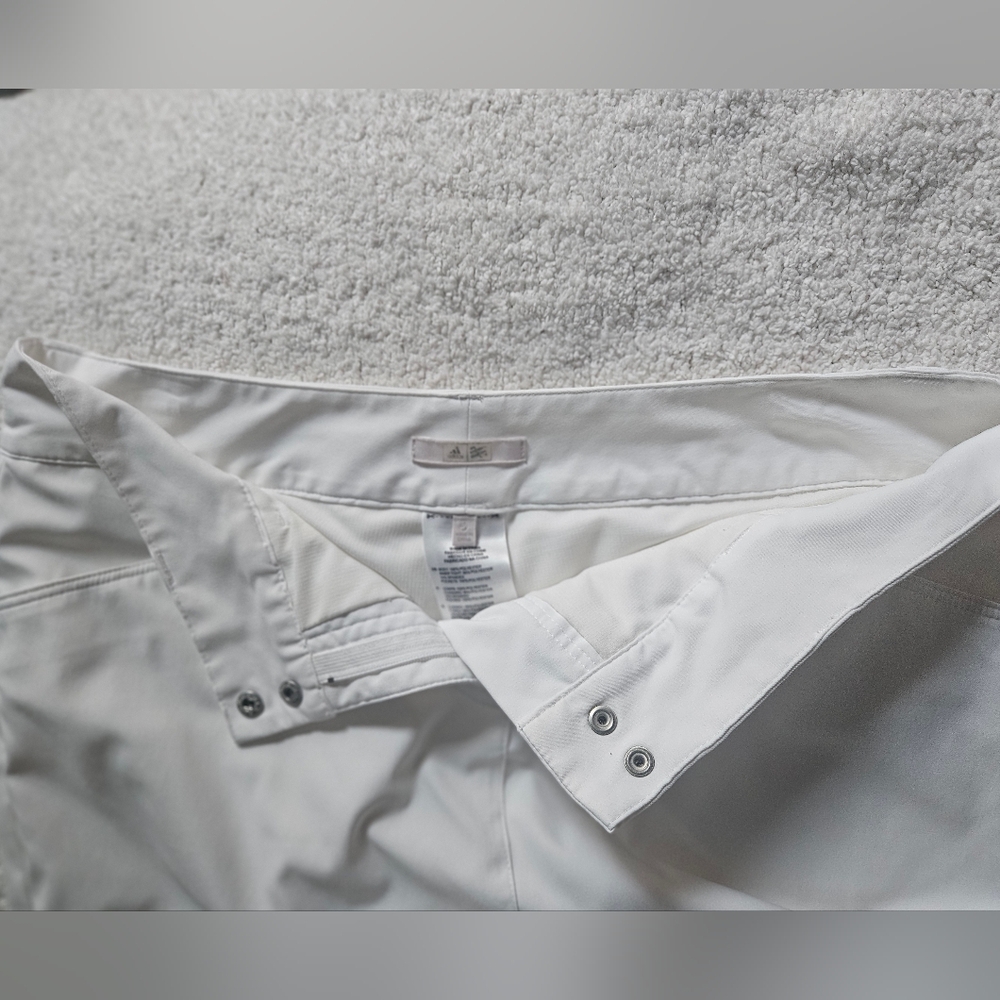 ADIDAS White Athletic Golf Tennis 3-Stripes White Skort | SZ 4 - Picture 4 of 11